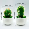 Decorative Flowers 1PC Artificial Eco-Friendly Small Simulation Desktop Fake Prickly Succulents Plastic Cactus Potted Plant Pear
