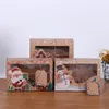 Sacchetti per gioielli Scatole di carta Kraft Confezione regalo di buon Natale Cibo Caramelle Biscotti Borsa per imballaggio per forniture per feste Anno Decorazione natalizia