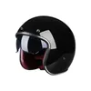 Capacetes de motocicleta meia capa capacete preto unisex retro personalizado capacete confortável respirável destacável borda motores sisak