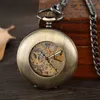 Zegarki kieszonkowe Vintage gładkie puste mechaniczne zegarek kieszonkowy steampunk arabskie cyfry ręczne kręte okrzyki łańcuch zegarków szkielet wiszący kobiety 230825