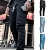 Jeans pour hommes Printemps Mode Pantalon décontracté Homme Quotidien Porter Hommes Pantalon Lavage Couleur Unie Multi Poches Denim Taille Moyenne Cargo