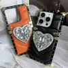 Designer Premium Rhinestone Love Luxury Phone Case iPhone 14 13 Pro Max 11 12 12 PRO 14PLUS 7 8 artı x Xs XR Klasik Üst Silikon Kılıf