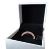 Modny pojedynczy rzędowy pierścień diamentowy CZ Diamond Zestaw oryginalne pudełko na 925 srebrny pierścień damski 4203847