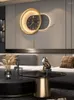 Wandklokken Led-verlichting Luxe klok met slinger Thuis Woonkamer Hal Bank Achtergrond Restaurant Decor Stil