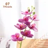 Fleurs décoratives 1 paquet mur impression 3D orchidée papillon Phalaenopsis artificielle vraie touche fausse fleur 7/11 têtes décor à la maison bricolage mariage