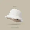 ワイドブリム帽子バケツ帽子女性冬のバケツ帽子ぬいぐるみ漁師キャップコットンポリエステル54-65cm調整可能なソリッドカラーフラットソフトウォームカジュアルYF0194 230824