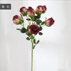 Decorative Flowers 1Pc 7-Head Imitation Rose Artificial Flower Ins Nordic Style Retro Dining Table Tabletop Decorations Home Ornaments