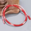 Bracelets de charme Tibétain bouddhiste fait à la main noeuds chanceux corde pour femmes hommes bouddhisme tressé dégradé béni bracelet amulette