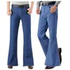 Men's Jeans Big Bell-bottoms Jeans Men's 80s Retro Big Flared Jeans Dance Denim Pants Boot Cut Cowboy Trousers 230825