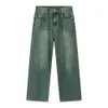 Męskie dżinsy 397 Kolor Vintage szerokie nogi Spodnie Prosta wersja luźna swobodna retro dla mężczyzn i kobiet spodni mody 230824