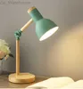 LED Table Desk Lamp Creative Norden Wooden Wooden Iron Room Bedroom Protection Eye Reading Light Room Simple Room Decor Home HKD230824