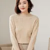 여자 스웨터 반가 반쯤 순수한 양모 스웨터 단색 중공 풀오버 스프링과 가을 니트 바닥 셔츠 얇은