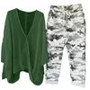 Pantalon deux pièces pour femmes, chemise douce décontractée et costumes de Camouflage pour femmes, barboteuse pour occasions de mariage