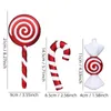 Jullekorationer Candy Cane Ornament Glitter Crutch Pendant Tree Hängande prydnad