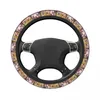 Steering Wheel Covers Anime Manga Faces Thickening Car Cover 38cm Universal Suitable Women Elastic