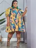 Plus size Dresses Wmstar Plus Size Dresses 4xl 5xl Women's Clothing Tie Dye Loose Casual Cute Ball Gown Shirts Midi Dress Wholesale Drop 230824