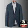Men's Suits 2023High-end Autumn And Winter Mulberry Silk Cotton Jacket Business Fashion Handsome Suit Leisure