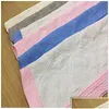 Blankets Wholesale Blanks Heirloom Baby Quilts Cotton Infant Quilted Navy White Ruffle Minky Toddle Babys Gift Born Ddle Blanket Drop Dhctc