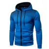 Vestes pour hommes Mode Zipper Manteau à capuche à manches longues Couleur unie Motif à pois Slim Sports chauds Pull Casual Veste M-3XL