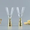 Bicchieri da vino Calice d'oro Bicchiere da champagne Bicchiere di cristallo Rosso Abito con bordo a bolle