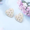 Stud Earrings Korean Style Fashion Stereo Feeling Alloy Oil Drop Retro Heart For Women Trending Products Simplicity Cute Girl Jewelry