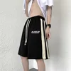 Pantaloncini da uomo 2023 Summer Casual Y2k per uomo American Retro pantaloni corti dritti larghi moda a righe a contrasto basket