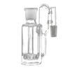 Adaptador de vidro para bongs Hookah Bubbler Tubulações de água Plataformas petrolíferas 4,7 polegadas Tubo reto Reciclador de vidro grosso Shiha com 14mm macho 19mm junta feminina