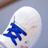 Sneakers Toddler Girls White Shoes Spring and Autumn Cartoon Rabbits Cute Round-toe Kids Fashion Soft Hook Loop Baby Boys Sport Shoes L0825