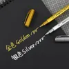 علامات 48pcs DIY Metal Metal مقاومة للطلاء دائمة العلامة أقلام الذهب الأبيض الفضة الفرش
