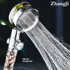 ZhangJi 2021 Filtragem Cabeça de chuveiro com hélice 360 graus de rotação de economia de água SPA Anion Stone Spayer Acessórios de banheiro HKD230825 HKD230825