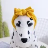 Trajes de gato Pet Headgear Teddy Up Bow Hat Dog Girls Bunny Turban Knot Bow Faixas de Cabelo Cabeça Envoltório Coelho Malha Headband Presente 230825