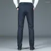 Men's Pants Winter Thicke Fleece Warm Casual 2023 Arrivals Men Slim Fit Elastic Business Suit Brand Clothing