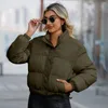 Dames Trenchcoats Winterjassen Sale 2023 Korte Katoenen Lange Mouwen Hoge Hals Warme Jas Losse Casual Parka's Voor Vrouwen