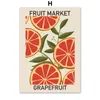 Quadro su tela Mercato della frutta Ciliegia Limone Pera Arte della parete Cartone animato vintage Poster a colori Stampa Immagine da parete Cucina Sala da pranzo Decor Regalo per un amico Senza cornice Wo6