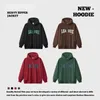 Herbst und Winter Herren Neue samtverdickte Kapuze Fashion Label bestickte Strickjacke Pullover Reißverschluss Mantel Hoodies für Männer