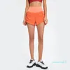 Löpande shorts kvinnor sommar snabb torkning hög midja vikar falskt två stycken hudvänlig andningsbar fitness yoga sport