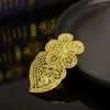 Broches Luxe Bruiloft Bruid Goud Kleur Broche Sieraden Holle Bloemvorm Kaftan Etnische Badge Jurk Decoratief