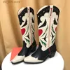 Western for Women Hafted w kształcie serca moda kowbojska kowboju botki ręcznie retro vintage buty 2022 Zimowa jesień 6255