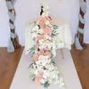 Decorative Flowers 1m Long Banquet Table Runner Artificial Arrangement Wedding Arch Backdrop Decor Flower Row Party Accessories