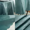 Table Cloth Round table tablecloth waterproof oil resistant wash free and scald resistant circular leather tablemat for household use 230824