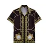 nieuwe zomer Designer Shirts Heren hawaii zijde bowlingshirt Casual Shirts voor mannen luxe Korte Mouw Jurk Shirt337v