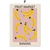 Quadro su tela Mercato della frutta Ciliegia Limone Pera Arte della parete Cartone animato vintage Poster a colori Stampa Immagine da parete Cucina Sala da pranzo Decor Regalo per un amico Senza cornice Wo6