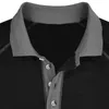 Yeni Gelişler 2023 Erkek Tişört Sıradan Uzun Kollu Taş Tee Man Moda Beyaz Düğmeleri Temel Sonbahar Polo T Shirt Men Giyim HKD230825