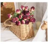 Декоративные цветы 1pc 7-го головного имитации розы искусственные цветы в нормическом стиле ретро столовый стол настольные украшения домашние украшения