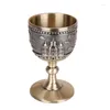 Wine Glasses Classical Metal Cup Handmade Small Goblet Household Copper Glass Carving Pattern Creative Drinkware