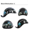 Motorcycle Helmets Retro Low Profile Helmet Carbon Fiber Half Open Side