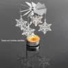 HOT-2Pcs Spinning Candlestick Rotating Metal Snowflake Carousel Tea Light Candle Holder Stand Light Romantic Home Decor HKD230825