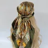 Schals Seidenschal Scarftop Headwraps Für Frauen Vintage Vier Jahreszeiten Haar Schal 9090 cm Hijab Foulard Bandana Femme Kopftuch 230825