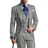 Costumes pour hommes sur mesure 3 pièces homme coupe ajustée élégant classique formel hommes tenue de marié costume (Blazer gilet pantalon) Terno Masculino