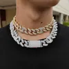 Chains MYFEIVO Men Fashion Hiphop Cuban Chain Necklace 20mm Micro-inlaid Zircon 3:1 Pig Nose Shape Jewelry Gifts Accessories XXY0113